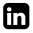 Linkedin logo in black color